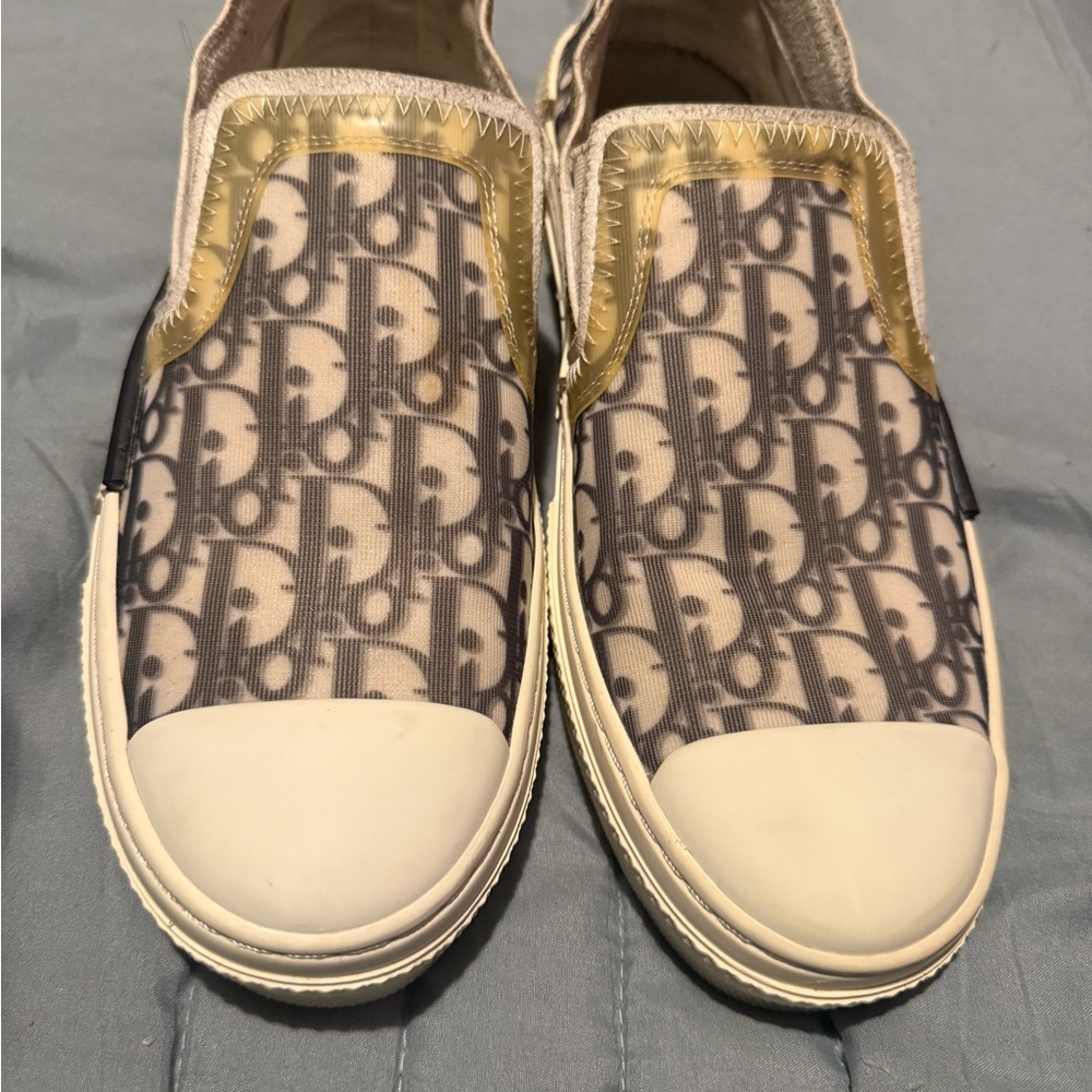 Dior Men's Slip-On Shoes - White and black